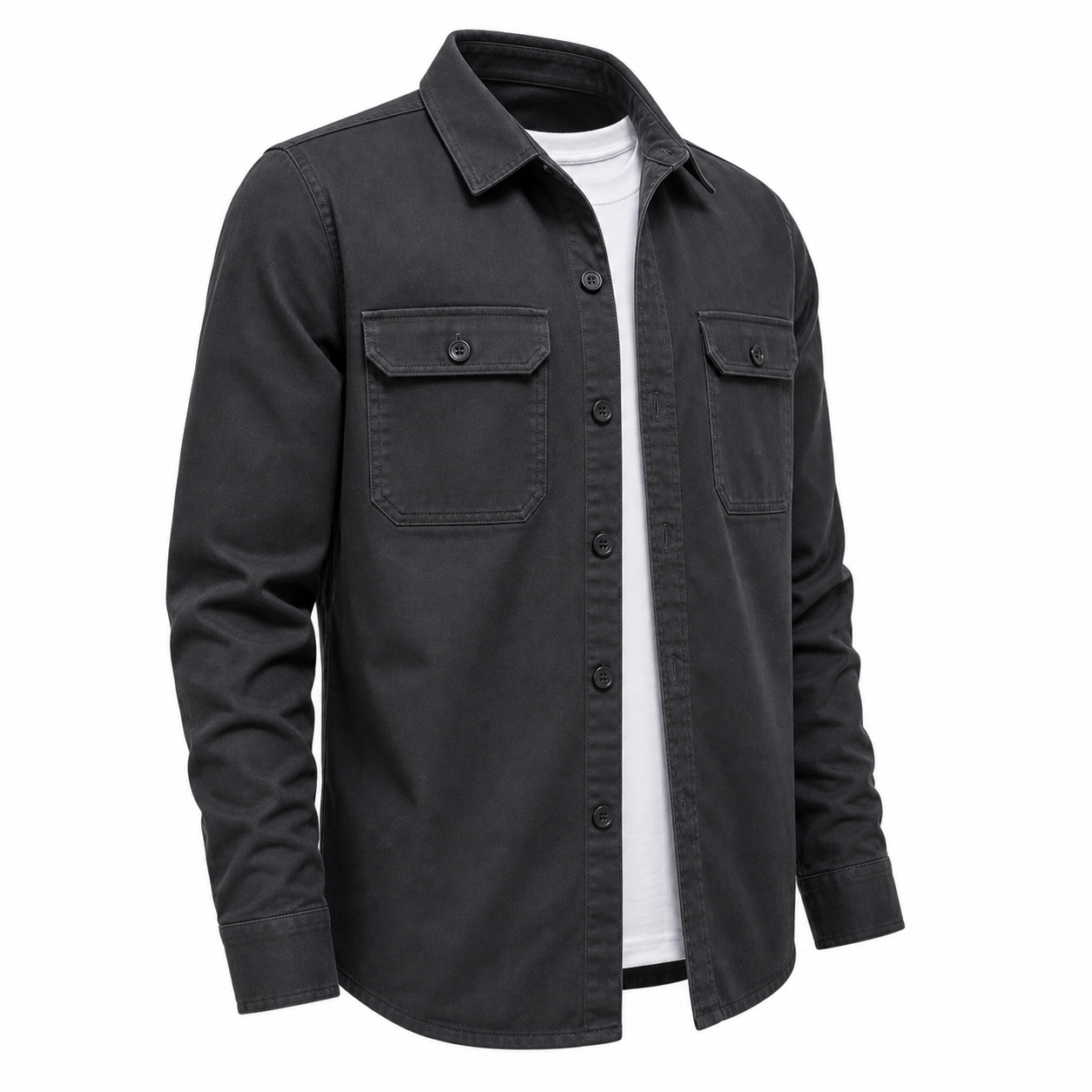 UrbanFlex Men's Premium Cotton Overshirt - Image 4