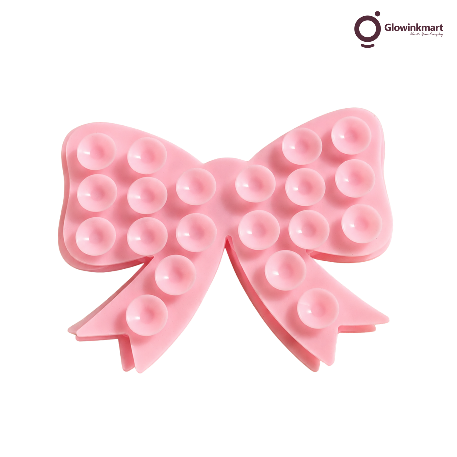 Butterfly Bow Double-Sided Suction Cup Phone Stand – Pink