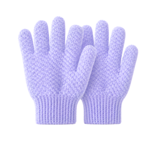 Five-Finger Shower/ Exfoliating Glove (Purple)