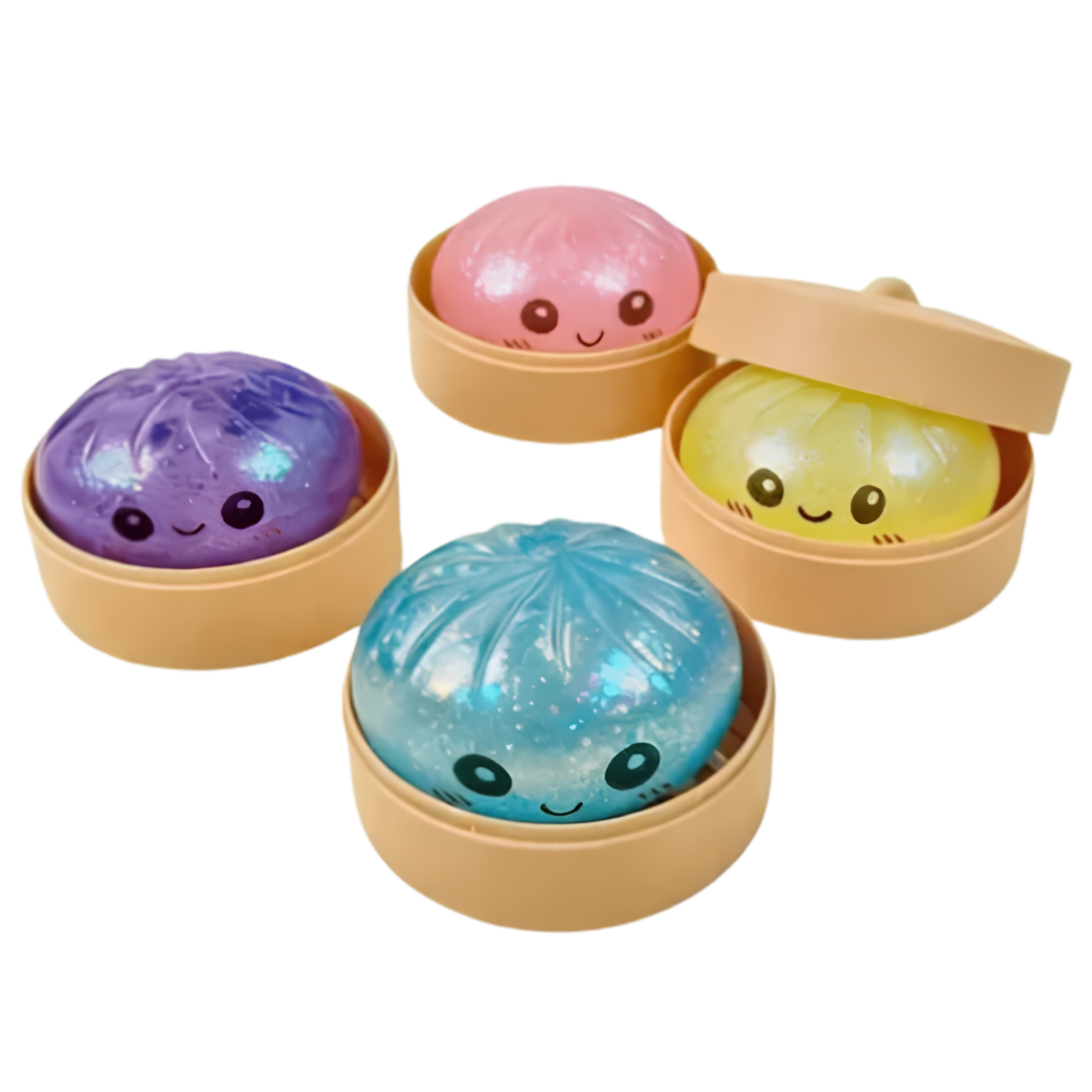 Stress-Relief Steamed Bun Squishy Toy