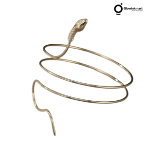 Bling Queen Snake Arm Cuff – Gold