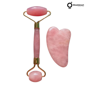 Natural Rose Quartz Heart-Shaped Gua Sha Facial Tool