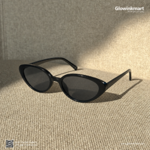 Vintage Gemstone Cat Eye Polarized Sunglasses – Black