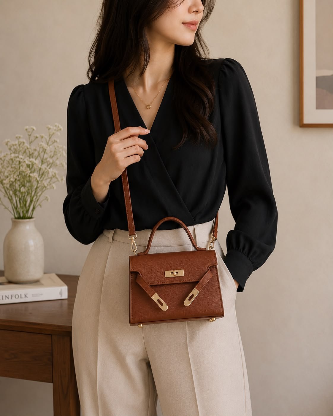 Fashion Mini Handbag / Crossbody Bag (Brown)