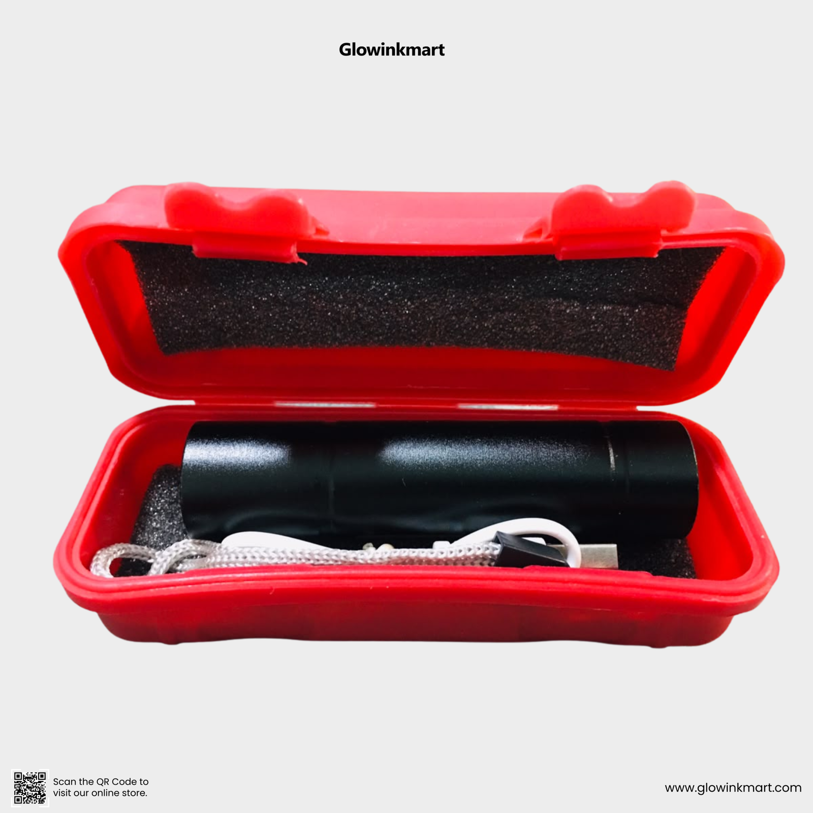 Geepas GP-007 Rechargeable LED Flashlight Torch Lamp with Charger