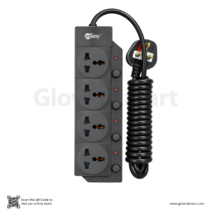 Many MTS-2040 4-Port 3-Pin Power Strip with Individual Switches – 3 Meter (Black)